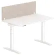 Scheidingswand akoustisch - voor bureau L 140 grijs/wit 