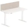 Scheidingswand akoustisch - voor bureau L 160 grijs/wit