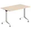 Klaptafel - 120 x 70 cm - Licht acacia en aluminium 