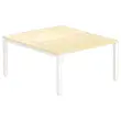 Bureau tegenover 4 poten 140 X 160 X 74 beuken/wit