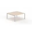 Bureau vis-à-vis 4 poten 140 X 160 X 74 acacia/alu