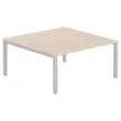 Bureau tegenover 4 poten 160 X 160 X 74 acacia/alu