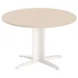Tafel ronde vergadering diam. 116 cm acacia licht/wit
