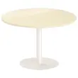 Ronde tafel diam 116 cm acacia blad witte tulp voet tulp 