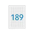 25 Verwijderbare etikettenplanken laser 25,4x10mm 4725 etiketten/doos