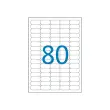 25 Verwijderbare etikettenvellen laser 35,6x16,9 mm 2000 etiketten/doos
