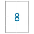 100  Multifunctionele etikettenvellen 105x70 mm, oftewel 800 etiketten/doos 