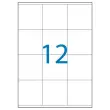 100 Multifunctionele etikettenvellen 70x70 mm, oftewel 1200 etiketten/doos