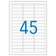 16 Multifunctionele etiketten vellen 12,8x38 mm, wit - 720 etiketten.