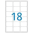 100 Laseretikettenbladen L63,5 x H46,6 mm, oftewel 1800 etiketten/doos