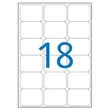 100 Laseretikettenbladen L63,5 x H46,6 mm, oftewel 1800 etiketten/doos