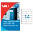 20 Laserbestendige etikettenbladen 99,1x38,1mm 280 etiketten wit