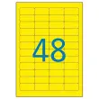 20 Onveranderlijke laseretiketten 45,7x21,2mm 960 etiketten geel