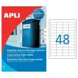 20 Onveranderlijke laseretikettenbladen 45,7x21,2mm 960 etiketten wit