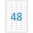 20 Onveranderlijke laseretikettenbladen 45,7x21,2mm 960 etiketten wit