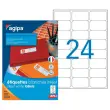 100 Inktjet etiketten vellen 63,5x33,9 mm 2400 etiketten/doos