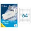100  Mini-labels platen 45,7 x 16,9 mm, oftewel 6400 labels/doos 