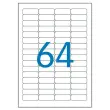 100  Mini-labels platen 45,7 x 16,9 mm, oftewel 6400 labels/doos 