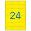 20 Etikettenvellen L63,5xH33,9 mm 480 etiketten/doos, geel