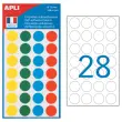 Ronde kleefpastilles - Ø15 mm - Diverse kleuren - APLI
