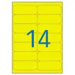 100 Etiketten vellen 99,1 x 38,1 mm per 1400/doos, geel