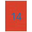 100 Etikettenbladen 99,1x38,1 mm 1400/doos, rood