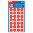 Ronde etiketten - Ø15 mm - Rood - APLI