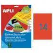 20 Planken van 280 fluorescerende etiketten 99,1x38,1 fluorescerend rood