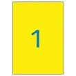 20 Fluo etiketvellen 210 x 297 mm - 20 etiket./doos, geel