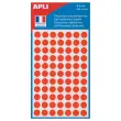 Ronde waarschuwingsstickers - Ø 8 mm - rood - APLI