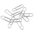 100  Paperclips met visgraatpunt in gegalvaniseerd staal - 25 mm 