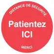 2  Preventieve rode vloertape, diameter 35 cm 