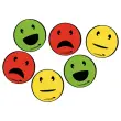 6 Magnetische emoticons - Ø 50 mm - Verschillende kleuren - LEGAMASTER