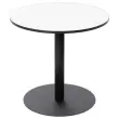 Gelaagd ronde eettafel Ø 80 cm - wit met zwarte poten