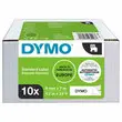 10  Tape voor labelmaker DYMO D1 9 mm wit zwarte afdruk 