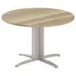 Tafel vergadering rond diam. 116 cm eiken fineer/aluminium 