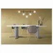 Tafel vergadering ovaal 200x120 eiken nerf/wit