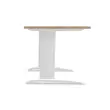 Tafel 80 x 80 eiken met nerf - witte poten Fiducial
