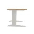 Tafel 80 x 80 eiken met nerf - aluminium poten Fiducial 