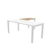 Retour 98 x 60 eiken met nerf - witte poten