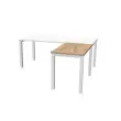 Retour 98 x 60 eiken met nerf - witte poten