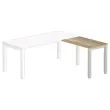 Retour BRUXELLES 98 x 60 plateau eikenfineer - aluminium poten