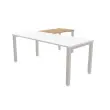 Retour BRUXELLES 98 x 60 plateau eikenfineer - aluminium poten