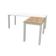 Retour BRUXELLES 98 x 60 plateau eikenfineer - aluminium poten