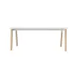 Vergadertafel 200 x 120 cm wit / beuken