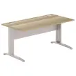 Bureau BUENOS AIRES - 160 x 80 cm - Blad generfd eik en aluminium poten  - FIDUCIAL OFFICE SOLUTIONS 