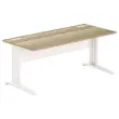 Bureau Buenos Aires - 180 x 80 cm - Bovenblad in generfd eik en wit onderstel - FIDUCIAL OFFICE SOLUTIONS
