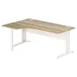 Bureau BUENOS AIRES compact terug naar links 180 x 80 eiken geaderd/wit