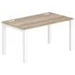 Bureau 140 x 80 eiken met nerf - witte poten