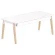 Rechthoekig bureau 180x80 Wit/ Beuken Bangkok